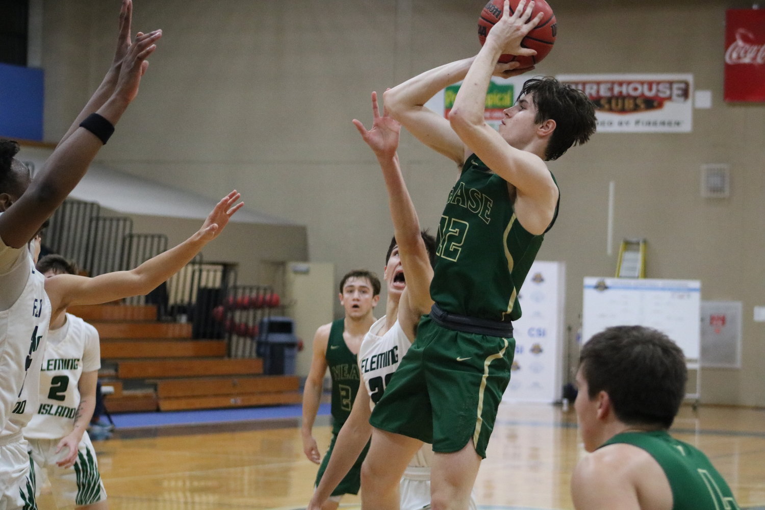 Logan Ryan shoots a jumper against Fleming Island in the championship of the Fortegra Tournament Dec. 11.